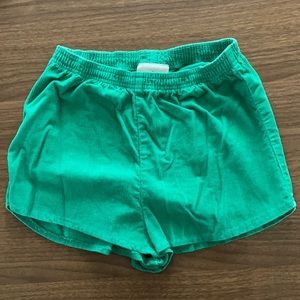 American Apparel Corduroy Shorts in Green